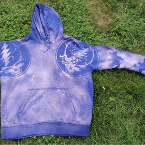 Nike vintage repurposed Grateful Dead Purple and Blue Men's Hoodie